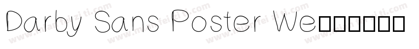 Darby Sans Poster We字体转换